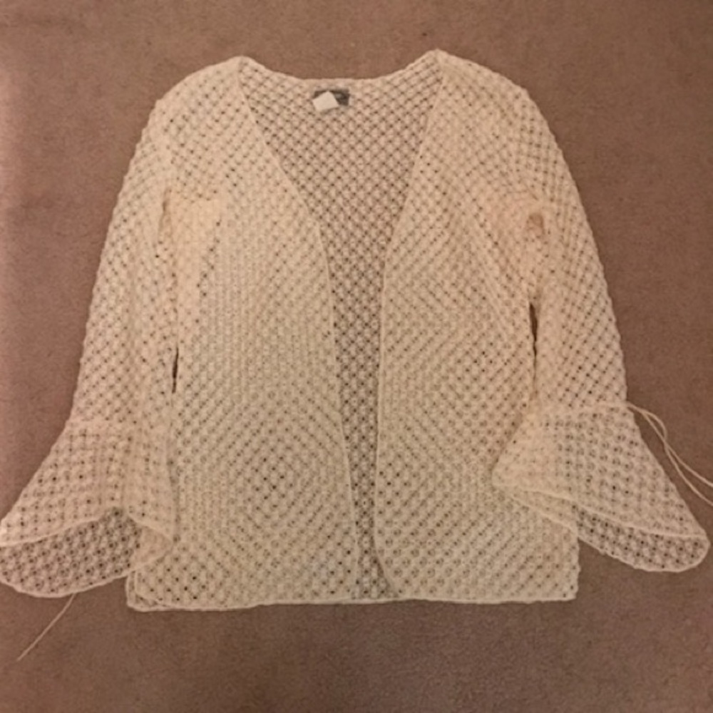 A cream lace bolero top